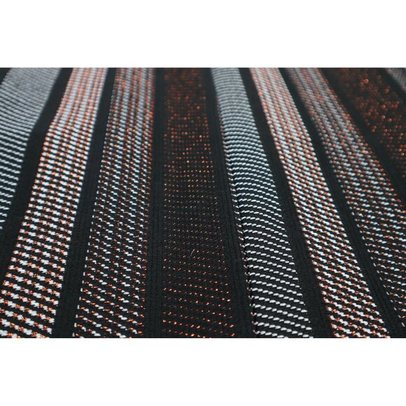 Chicos Open Front Long Striped Coat Rose Gold Glitter Copper Womens Size 4/6 - Picture 13 of 14